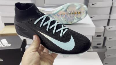 Nike Air Zoom Mercurial Superfly 10 Elite FG High-Tops Football Boots - Black/Jade