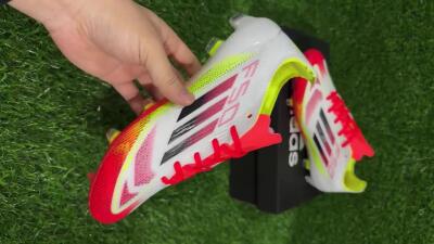 Adidas F50 Elite FG Low-Tops Football Boots - White/Red/Yellow