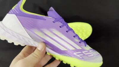 Adidas F50 Pro TF Low-Tops Football Shoes - Purple/White/Yellow