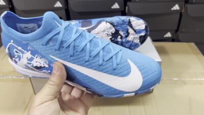 Nike Air Zoom Mercurial Vapor 16 Elite TF Low-Tops Football Shoes - Blue/White/Black