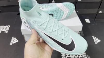 Nike Air Zoom Mercurial Superfly 10 Elite TF High-Tops Football Shoes - Jade/Black/White