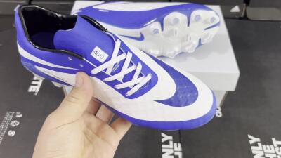Nike Hypervenom Phantom FG Low-Tops Football Boots - White/Blue