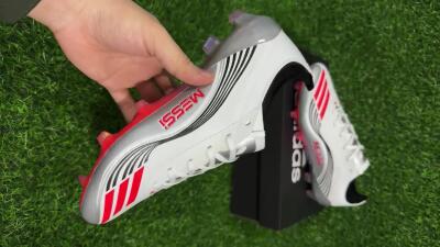 Messi x Adidas F50 Elite FG Low-Tops Football Boots - Silver/Red/Black