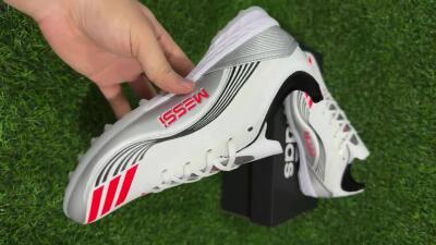 Messi x Adidas F50 Pro TF Low-Tops Football Shoes - Silver/Red/Black