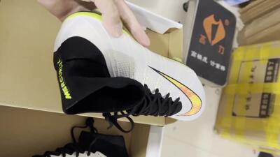 Nike Mercurial Superfly 4 Elite FG High-Tops Football Boots - Silver/Black/Yellow