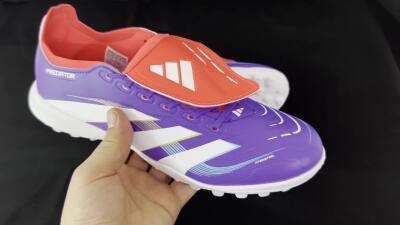 Adidas Predator Elite Foldover Tongue TF Low-Tops Football Shoes - Blue/White/Red