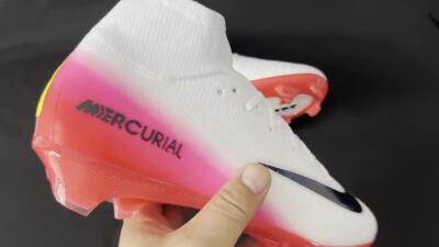 Nike Air Zoom Mercurial Superfly 10 Elite FG High-Tops Football Boots - White/Black/Pink