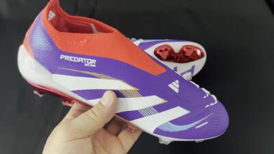 Adidas Predator 25 Elite Laceless FG Low-Tops Football Boots - Blue/White/Red