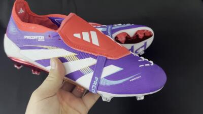 Adidas Predator 25 Elite Foldover Tongue FG Low-Tops Football Boots - Blue/White/Red