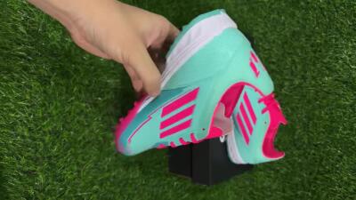 Messi x Adidas F50 Pro TF Low-Tops Football Shoes - Green/Pink/White