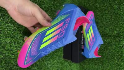 Adidas F50 Elite FG Low-Tops Football Boots - Blue/Yellow/Pink