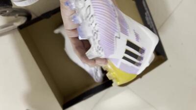 Adidas F50 Elite Laceless FG Low-Tops Football Boots - White/Purple/Gold