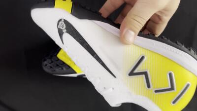 KM x Nike Air Zoom Mercurial Vapor 16 Elite TF Low-Tops Football Shoes - White/Black/Yellow