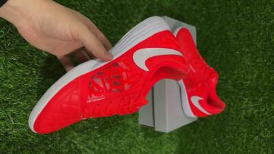 Nike Lunar Gato 2 IC Low-Tops Football Shoes - Red/White