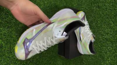 Mizuno Morelia Alpha Beta TF Low-Tops Football Shoes - Yellow/Red/Blue