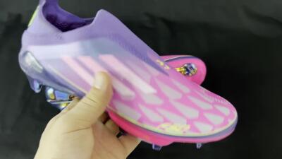 Adidas F50+ Lightstrike Pro Laceless FG Low-Tops Football Boots - Pink/Yellow/Purple