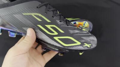 Adidas F50+ Lightstrike Pro FG Low-Tops Football Boots - Black/Silver/Yellow