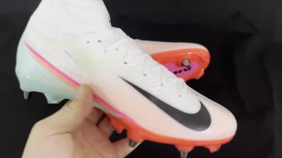 Nike Air Zoom Mercurial Superfly 10 Elite SG High-Tops Football Boots - White/Jade/Pink