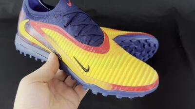 Nike Phantom 6 Elite TF Low-Tops Football Shoes - Yellow/Red/Blue