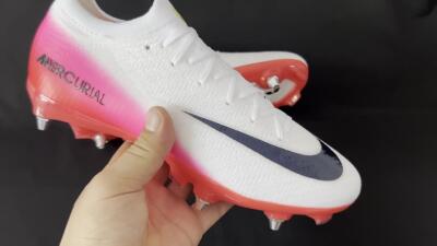 Nike Air Zoom Mercurial Vapor 16 Elite SG Low-Tops Football Boots - White/Black/Red