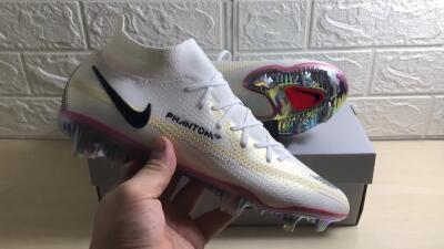 Nike Phantom GT 2 Elite DF FG High-Tops Football Boots - White/Yellow/Black