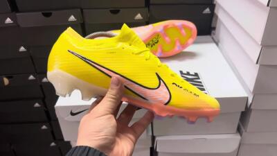 Nike Air Zoom Mercurial Vapor 15 Elite FG Low-Tops Football Boots - Yellow/Pink