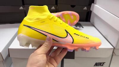 Nike Air Zoom Mercurial Superfly 9 Elite FG High-Tops Football Boots - Yellow/Pink