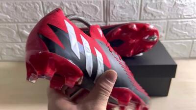 Adidas Predator Edge Geometric.1 FG High-Tops Football Boots - Red/Black/White