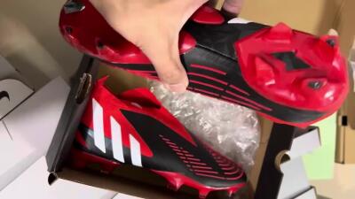 Adidas Predator Edge Geometric+ FG High-Tops Football Boots - Red/Black/White