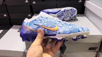 Nike Air Zoom Mercurial Vapor 15 Elite FG Low-Tops Football Boots - Blue/White/Red