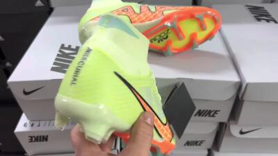 Nike Air Zoom Mercurial Superfly 9 Elite FG High-Tops Football Boots - Green/Orange