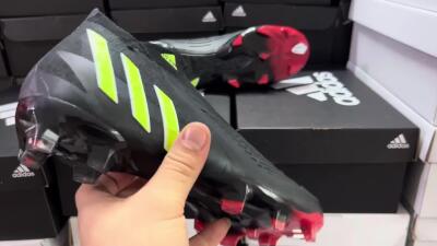 Adidas Predator Edge Geometric+ FG High-Tops Football Boots - Black/Yellow/Red