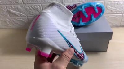 Nike Air Zoom Mercurial Superfly 9 Elite FG High-Tops Football Boots - Grey/Blue/Red