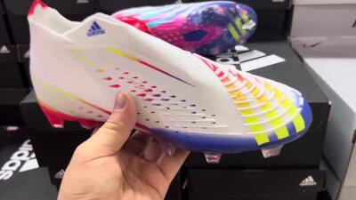 Adidas Predator FIFA World Cup Qatar 2022 Edge+ FG High-Tops Football Boots - White/Red/Blue