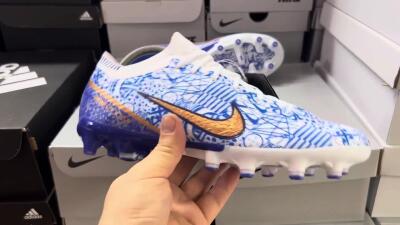 Nike Air Zoom Mercurial Vapor 15 Elite AG Low-Tops Football Boots - Blue/White