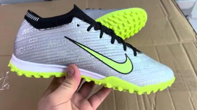 Nike Air Zoom Mercurial Vapor Elite TF Low-Tops Football Shoes - Grey/Black/Yellow