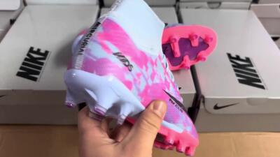 Nike Air Zoom Mercurial Superfly 9 Elite AG High-Tops Football Boots - Blue/Purple/Pink