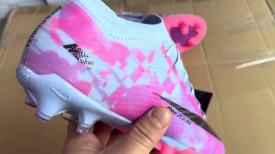 Nike Air Zoom Mercurial Vapor 15 Elite AG Low-Tops Football Boots - Blue/Purple/Pink