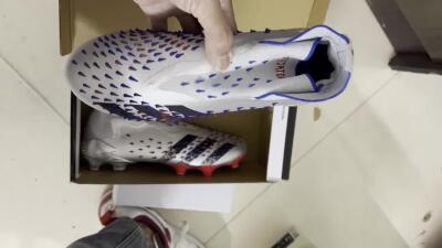 Adidas Predator Freak+ FG High-Tops Football Boots - Silver/Black/Blue/Red