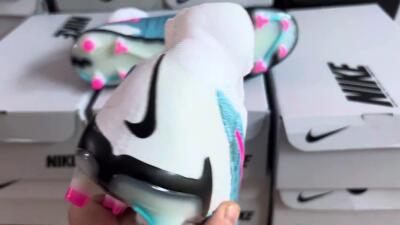 Nike Phantom GX Elite DF FG High-Tops Football Boots - Blue/White/Pink