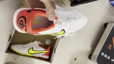 Nike React Tiempo Legend 9 Pro TF Low-Tops Football Shoes - White/Red/Yellow