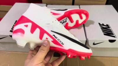 Nike Air Zoom Mercurial Superfly 9 Elite FG High-Tops Football Boots - White/Black/Red