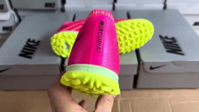 Nike Air Zoom Mercurial Vapor 15 Elite TF Low-Tops Football Shoes - Pink/Green/Black
