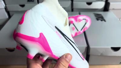 Nike Phantom GX Elite DF FG High-Tops Football Boots - White/Black/Pink