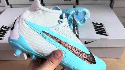 Nike Phantom GX Elite FG High-Tops Football Boots - Blue/White/Brown/Black