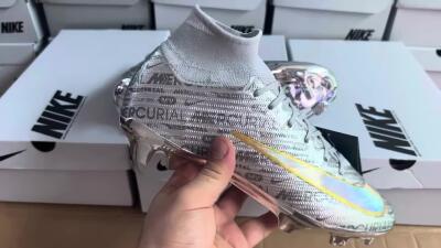Nike Air Zoom Mercurial Superfly 9 Elite FG High-Tops Football Boots - Silver/Gold