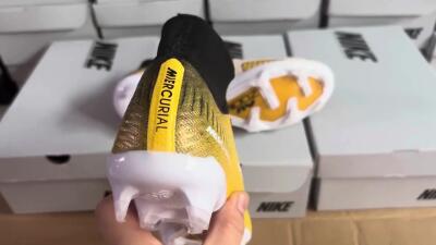 Nike Air Zoom Mercurial Superfly 9 Elite FG High-Tops Football Boots - Yellow/Black/White