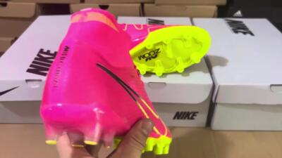 Nike Zoom Superfly 9 Elite SE AG High-Tops Football Boots - Pink/Green