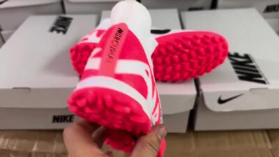 Nike Mercurial Superfly 9 Elite TF High-Tops Football Shoes - White/Black/Red