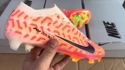 Nike Air Zoom Mercurial Vapor 15 Elite FG Low-Tops Football Boots - White/Orange/Black